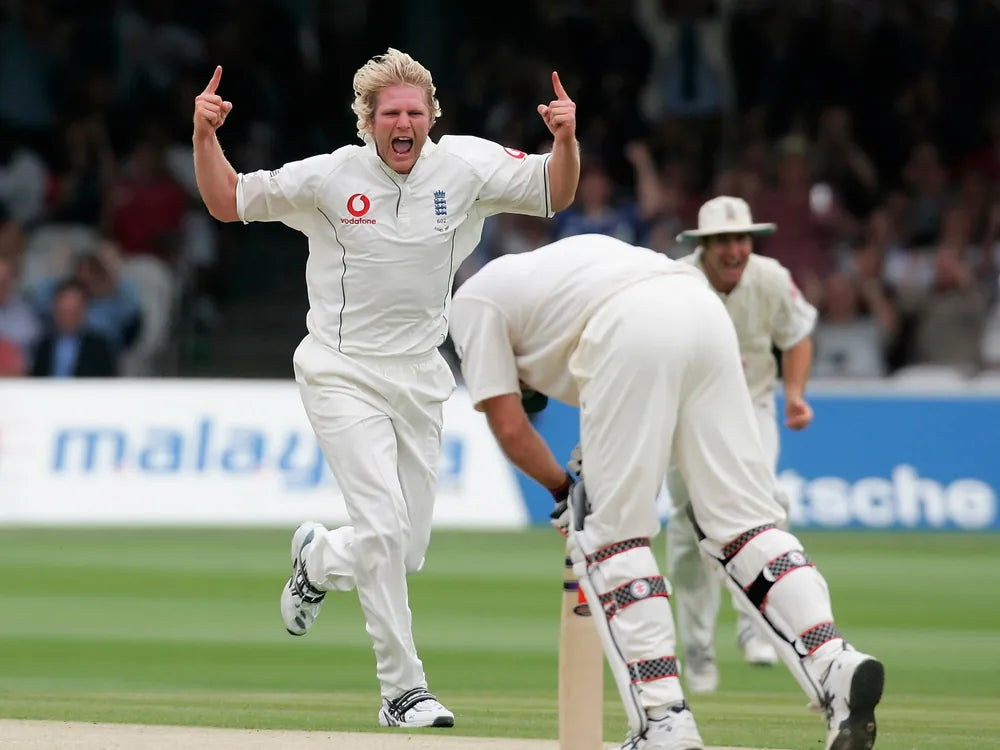 Hoggy celebrating a wicket for England during the 2005 Ashes
